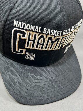 Adidas 2013 NBA Champions Pre Game Snapback Hat Black The Finals Miami Heat Mens